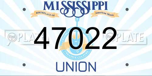 47022 Mississippi License Plate
