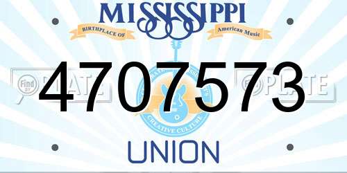 4707573 Mississippi License Plate