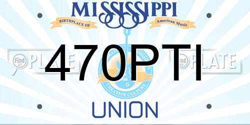 470PTI Mississippi License Plate