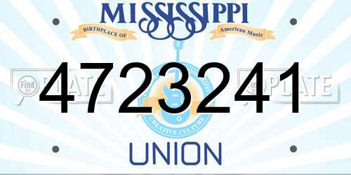 4723241 Mississippi License Plate