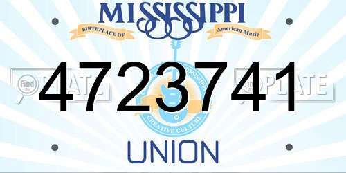 4723741 Mississippi License Plate