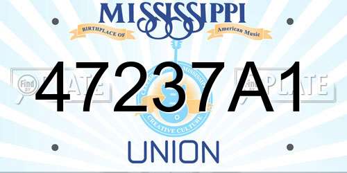 47237A1 Mississippi License Plate