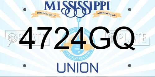 4724GQ Mississippi License Plate