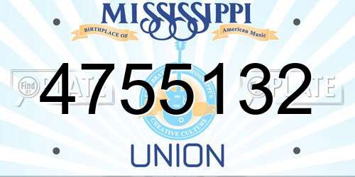 4755132 Mississippi License Plate