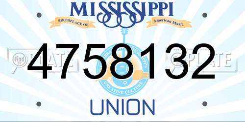 4758132 Mississippi License Plate