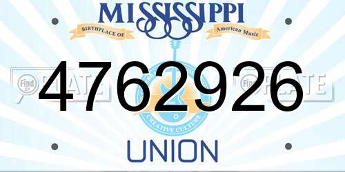 4762926 Mississippi License Plate