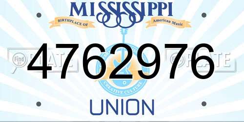 4762976 Mississippi License Plate