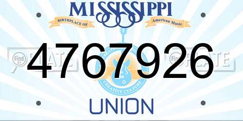 4767926 Mississippi License Plate