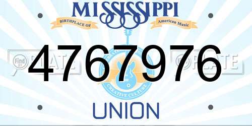4767976 Mississippi License Plate