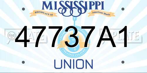 47737A1 Mississippi License Plate