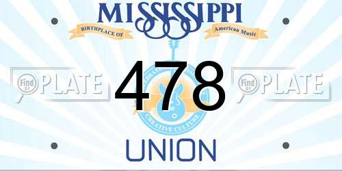 478 Mississippi License Plate