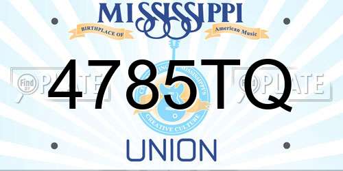 4785TQ Mississippi License Plate