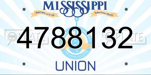 4788132 Mississippi License Plate