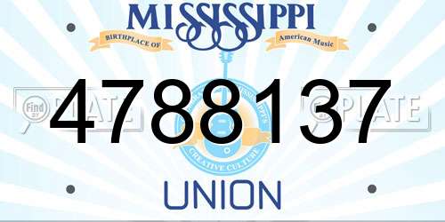 4788137 Mississippi License Plate