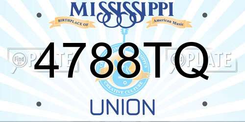 4788TQ Mississippi License Plate