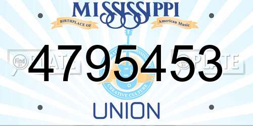 4795453 Mississippi License Plate