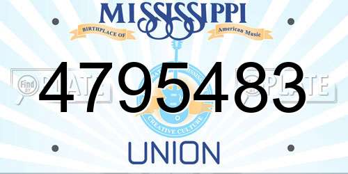 4795483 Mississippi License Plate