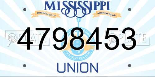4798453 Mississippi License Plate