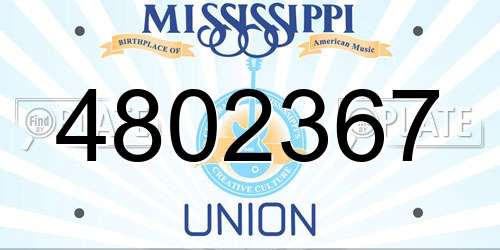 4802367 Mississippi License Plate
