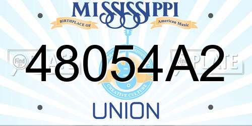 48054A2 Mississippi License Plate