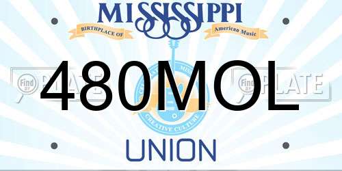 480MOL Mississippi License Plate