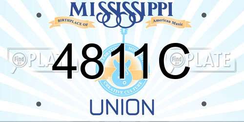 4811C Mississippi License Plate