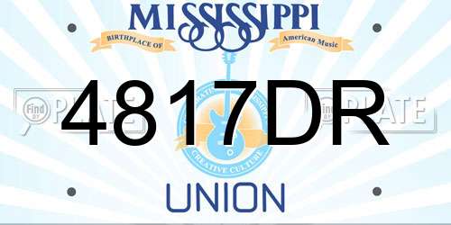 4817DR Mississippi License Plate