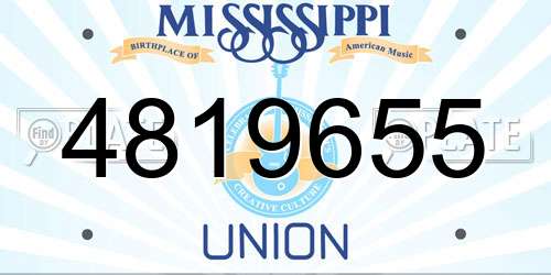 4819655 Mississippi License Plate