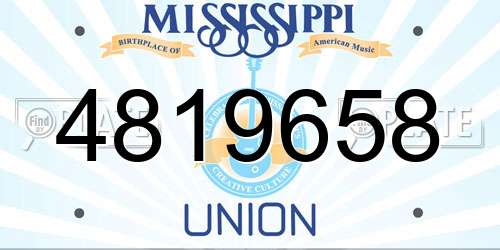 4819658 Mississippi License Plate