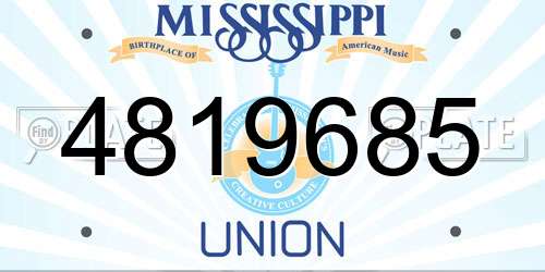 4819685 Mississippi License Plate
