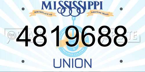 4819688 Mississippi License Plate
