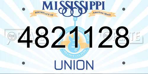 4821128 Mississippi License Plate