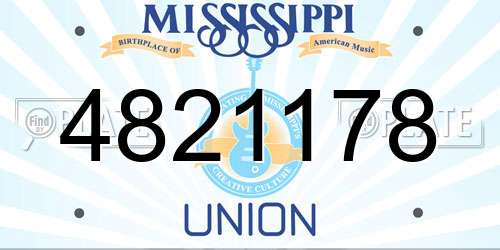 4821178 Mississippi License Plate