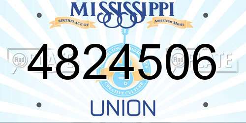 4824506 Mississippi License Plate