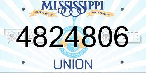 4824806 Mississippi License Plate