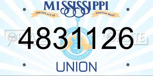 4831126 Mississippi License Plate