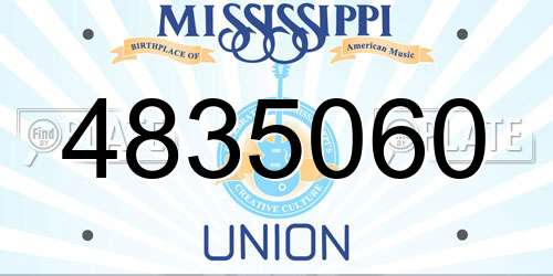 4835060 Mississippi License Plate