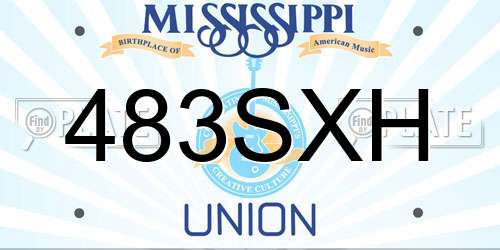483SXH Mississippi License Plate