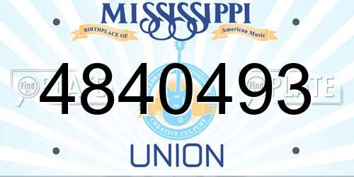 4840493 Mississippi License Plate