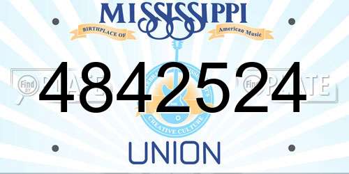 4842524 Mississippi License Plate