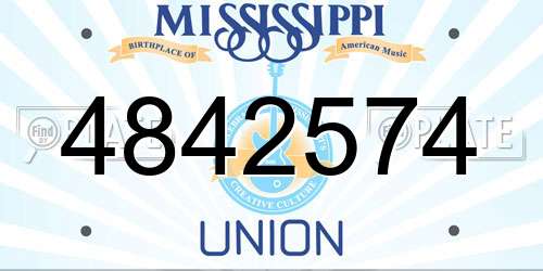 4842574 Mississippi License Plate