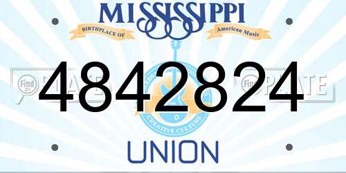 4842824 Mississippi License Plate