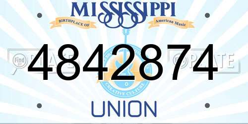 4842874 Mississippi License Plate