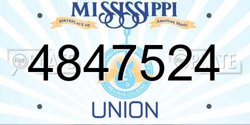 4847524 Mississippi License Plate
