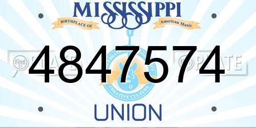 4847574 Mississippi License Plate