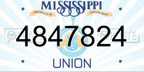 4847824 Mississippi License Plate