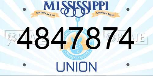 4847874 Mississippi License Plate