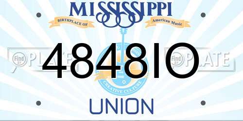 4848IO Mississippi License Plate