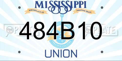 484B10 Mississippi License Plate