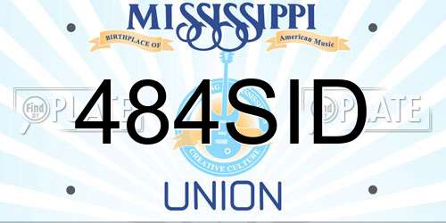 484SID Mississippi License Plate